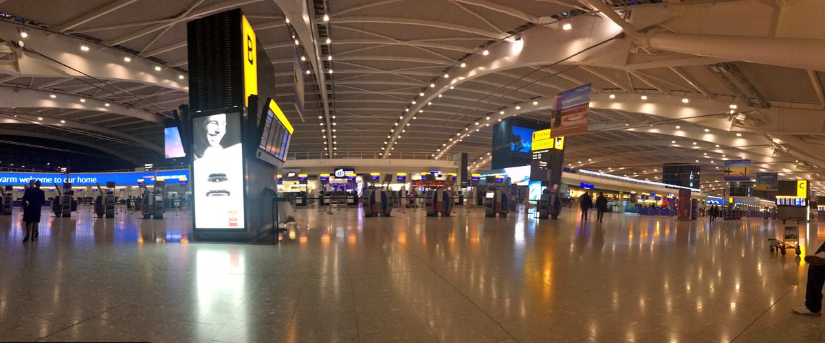 teemuz's tweet photo. So obvious why @British_Airways  a #failing, T5 completely DEAD, more staff then passengers,  terrible customer service, &amp; still can't get on my plane even though it was not due to leave for 50min.
#NEVERagain #CEOfail #brexit https://t.co/PL5xOJBlvX
