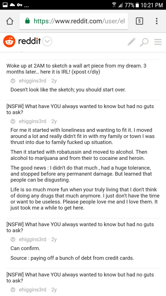 thewad25's tweet photo. @Media_PPP @MaleCrystalBall @lunadyana @HAGOODMANAUTHOR @swanmoonbaby @nikoCSFB @CoffeeCatsNBook @LeeCamp @LetLoveRule333 

A look into #Edhiggins reddit confessional 

#addict #fraud #rapist #drugabuse #conartist https://t.co/MmlbOvfHpu