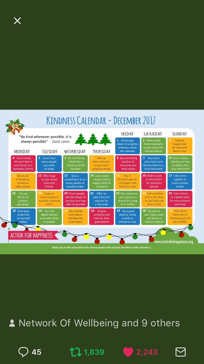 LangleesPS's tweet photo. Love this for December 2017 #actionforhappiness https://t.co/3AajFFIva2