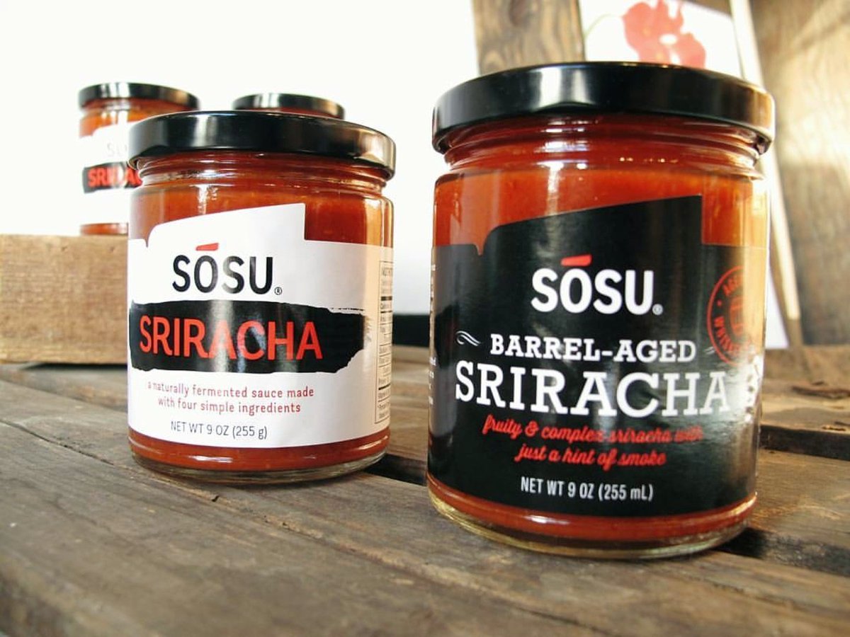 Our favorite srirachas by <a href="/SosuSauces/">Sosu Sauces</a> are back in stock! Choose from their classic white label sriracha or the barrel-aged to kick it up a notch. Either way, both are a must-have in the kitchen! #oaksupplyco