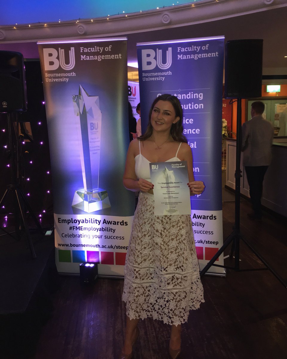 MariaMusarskaya's tweet photo. CONGRATULATIONS π to Vicci from @BURetailEd BARM L6 who was the overall winner π
of the Service Excellence category at the Employability Awards ceremony last night!!! #BUproud #FMEmployability @steep_bu @DoM_FM_BU https://t.co/xSwfWwdYz5