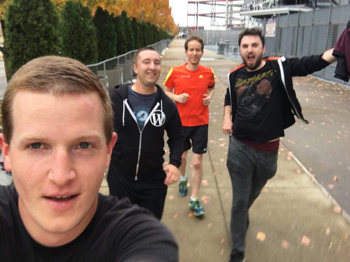 Exhausted picture of us running through Nashville, TN 