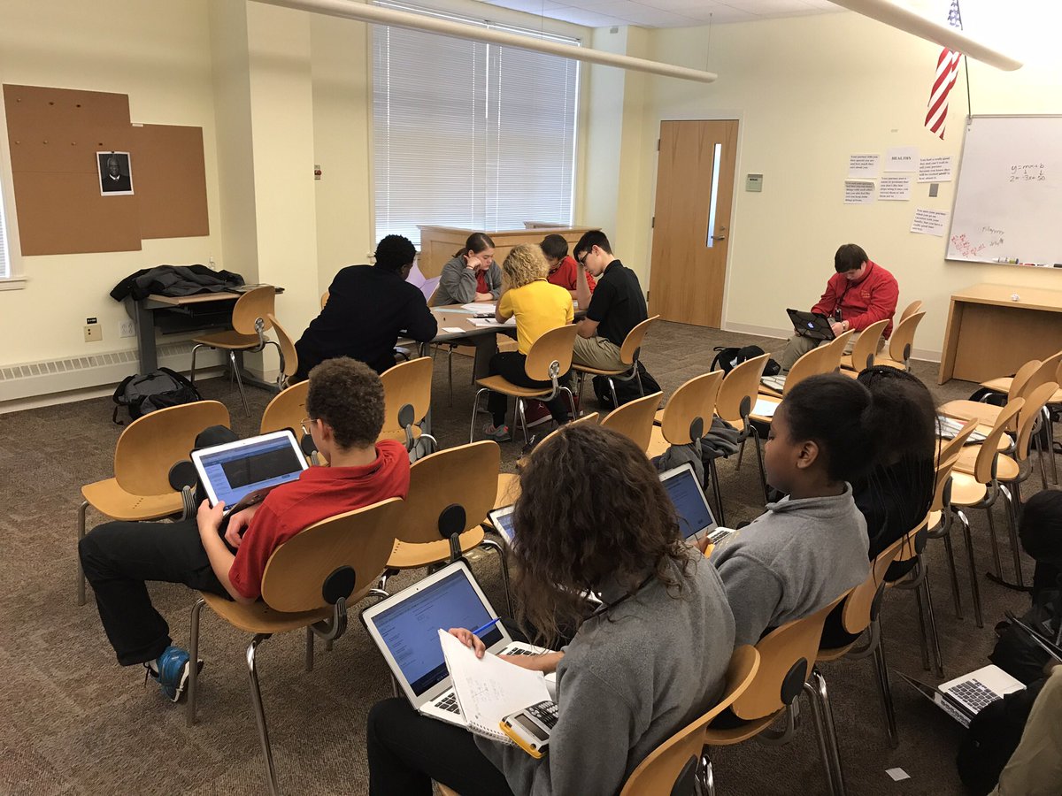 MajorMathHC's tweet photo. Our Algebra 1 Targeted Tutoring remediation program is #datadriven and full of #studentengagement with three teams competing to earn points in a #rotationmodel with tech, teachers, and peer tutors! #blendedlearning #mathchat https://t.co/JJNXC3GlAT