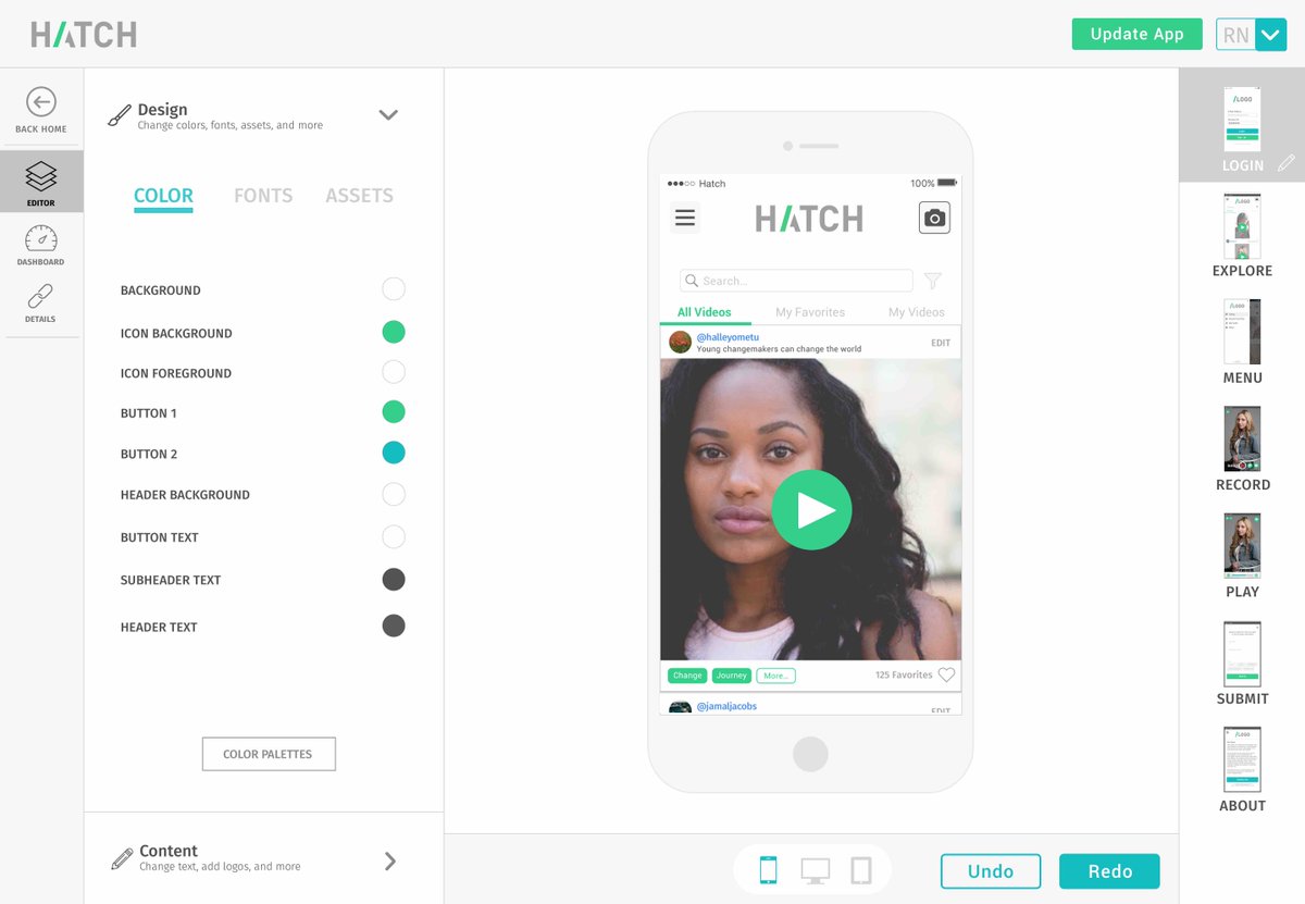 HatchAppsHQ's tweet photo. Real time editing for your #mobileapp? Yup, that's right. #Hatchapps https://t.co/yeXEfWY2Vj https://t.co/3FjoWGiWap