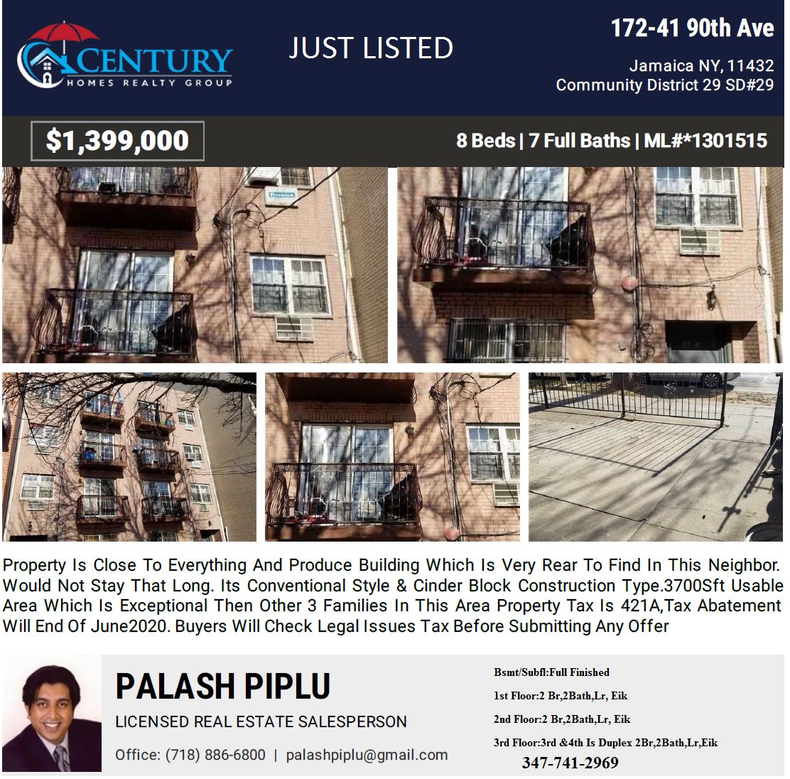 Century_Homes's tweet image. Just Listed!!
3 Family, Sd
172-41 90th Ave Jamaicia 11432
Palash Piplu 347-741-2969
#justlisted #3fam #Jamaica #forsale