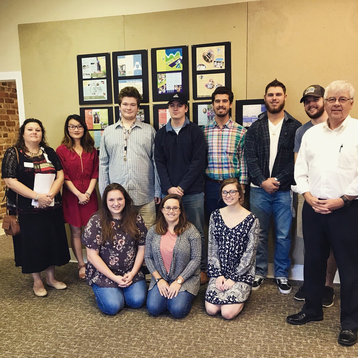 SHC designers present T-shirt &amp; brochure designs to Little Sisters of the Poor. @sprhill <a href="/shc_admissions/">Spring Hill College</a> @SHCBADGERS <a href="/SHC_Media/">SHC Student Media</a> <a href="/CS_SHC/">SHC Career Services</a>