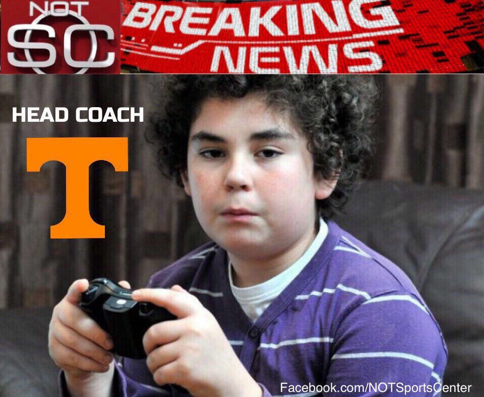ScottAlanSinger's tweet image. BREAKING: The Tennessee Volunteers have hired 13 year old Billy Smith as their head coach. He has a 203-2 career record in Madden. @Lane_Kiffin