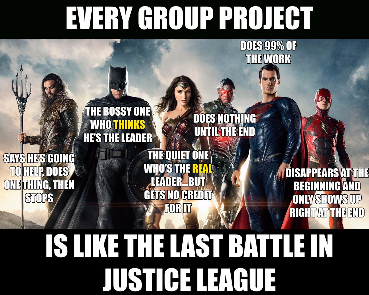MatPatGT's tweet photo. The worst supervillain of them all...
GROUP PROJECTS! https://t.co/ySE7PMj9AG
