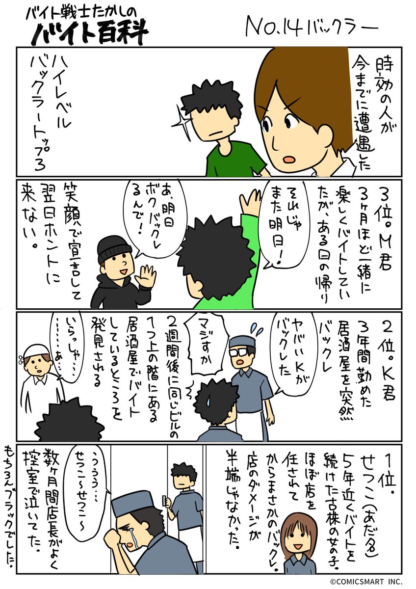 つぶやきganma つぶがん در توییتر バイト戦士たかしのバイト百科 バックラー 時効のひとたち 時効の人 T Co Rt0u9puir3