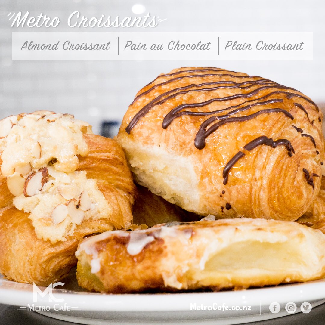metrocafenz's tweet photo. Metro Croissants 🥐😋
222 Hobson Street
Auckland 
🛎 Yes, we are open!

#auckland #aucklandfood #aucklandrestaurant #aucklandcoffee #nz #dishoftheweek #instafood #foodporn #yummyfood #foodaroundtheworld #specialdish #tgif #hellodecember #december #iloveauckland #aucklandcity https://t.co/tRVg8cZcom
