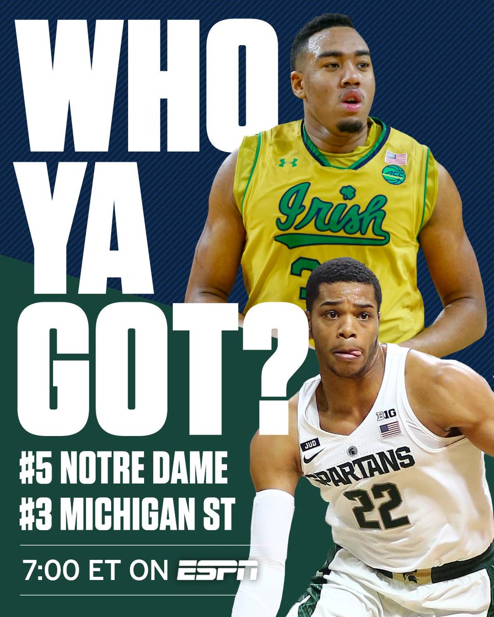 A top-5 matchup in East Lansing is almost here.

You taking the Irish or the Spartans?