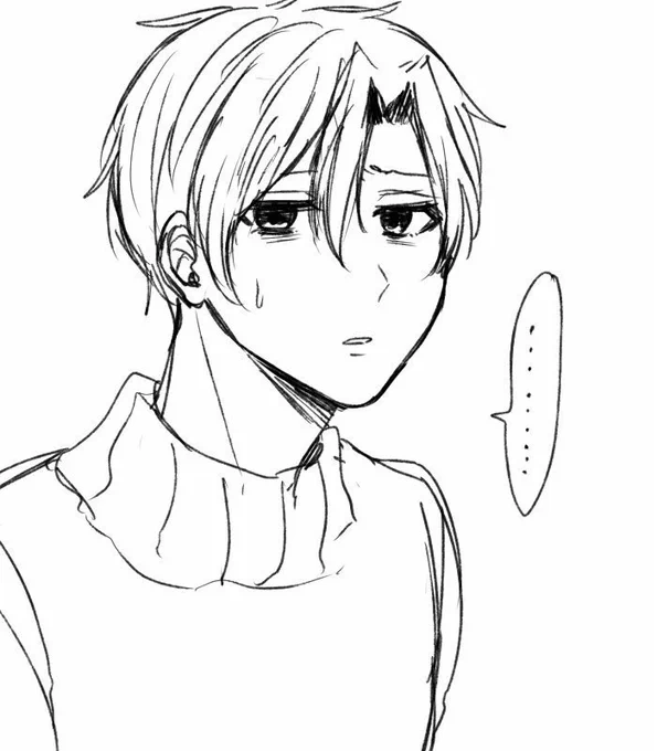 練習～で描いた右向きと表情と身体… 