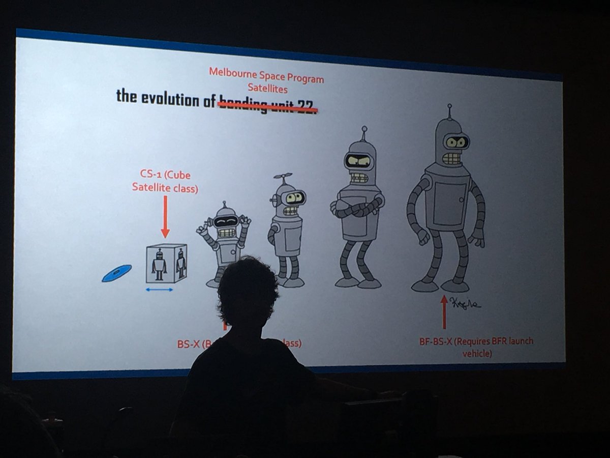 nataliaeire's tweet photo. G. Adams kicking off my giving us a #Futurama explanation of #satellites and the Melbourne Space Program. #MSO2017 https://t.co/cRec81T5T5