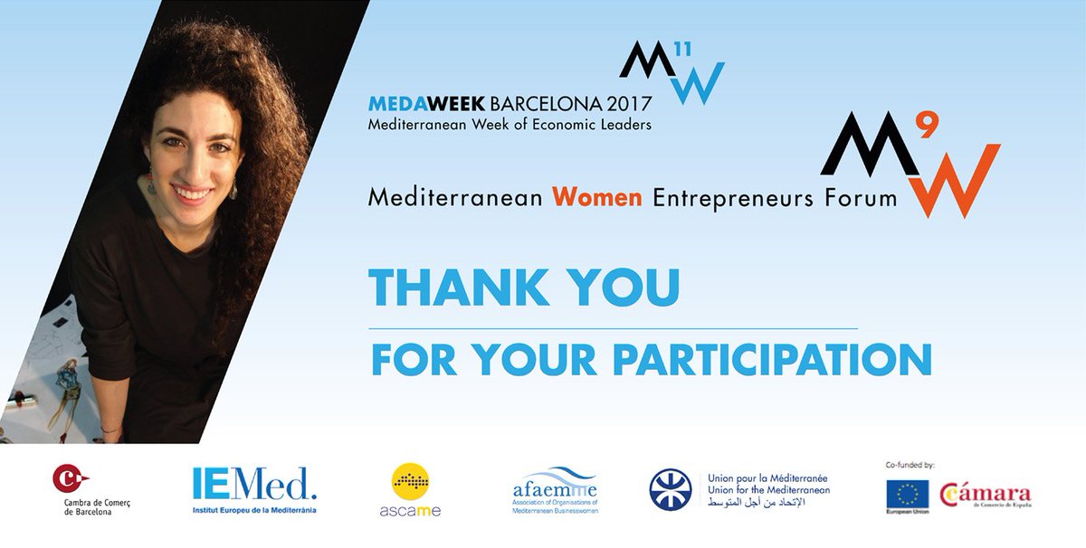 afaemmeoficial's tweet photo. Thank you for your participation!! Discover all the photos of the MedaWoman Barcelona 2017 on Flickr! https://t.co/hngRbYK2rW #MedaWeek17 @afaemmeoficial @cambrabcn @UNIDO @ascameorg @UfMSecretariat @IEMed_ https://t.co/TVM6IJ7i6m
