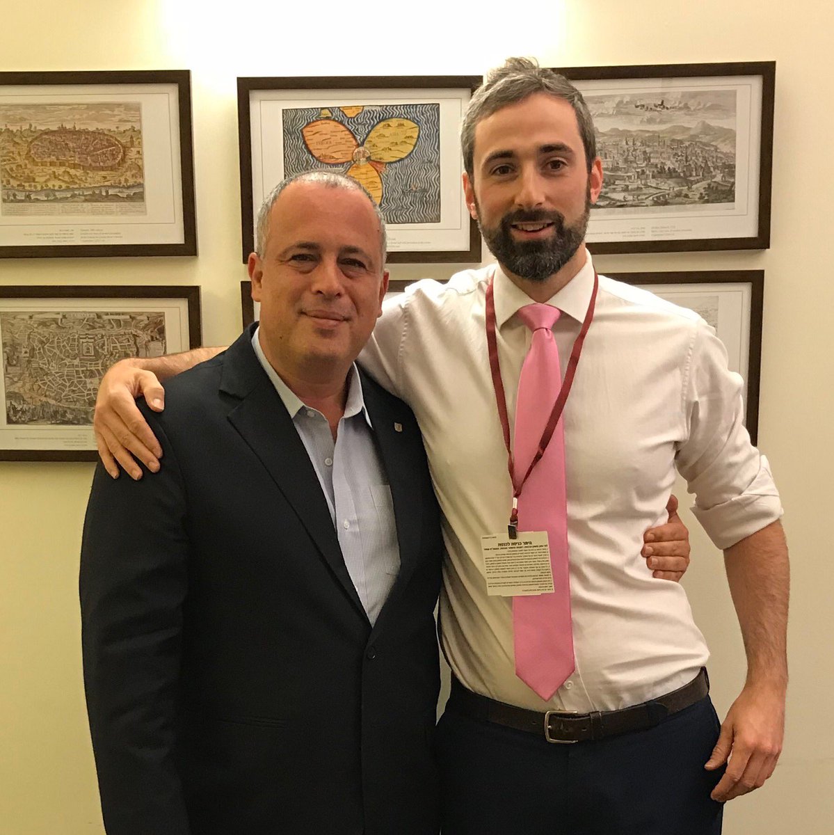 LaborDialogue's tweet photo. Comrades in arms: Labor Party International Secretary MK Hilik Bar and ALP Assistant National Secretary Sebastian Zwalf meeting in Jerusalem https://t.co/45zwYeEBIZ
