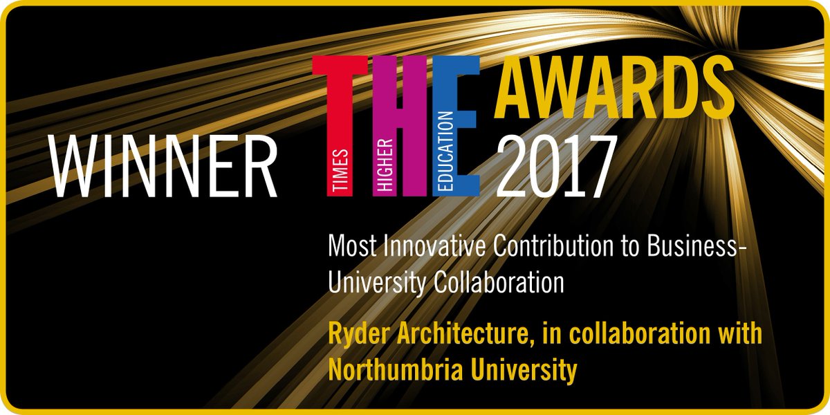 timeshighered's tweet image. The winner of the Most Innovative Contribution to Business-University Collaboration is Ryder Architecture (@Ryder1953) in collaboration with @NorthumbriaUni
Congratulations! #THEawards