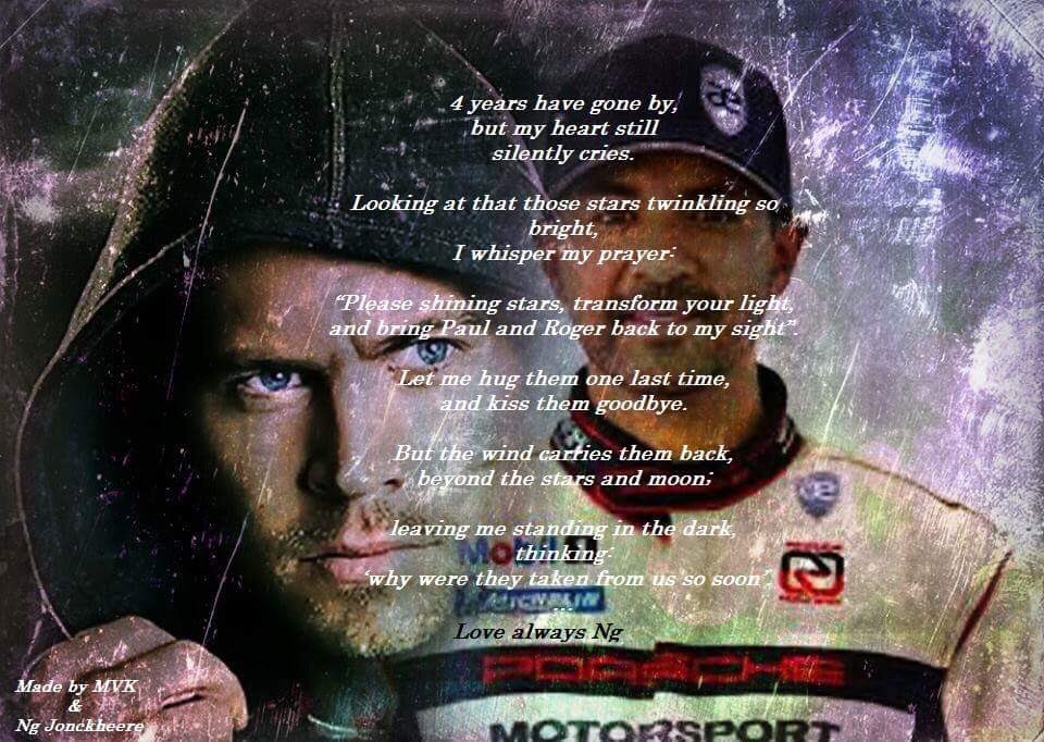ng674's tweet photo. Canโt believe itโs been 4 years ๐ข#PaulWalker #RogerRodas https://t.co/I5nthSAKcG