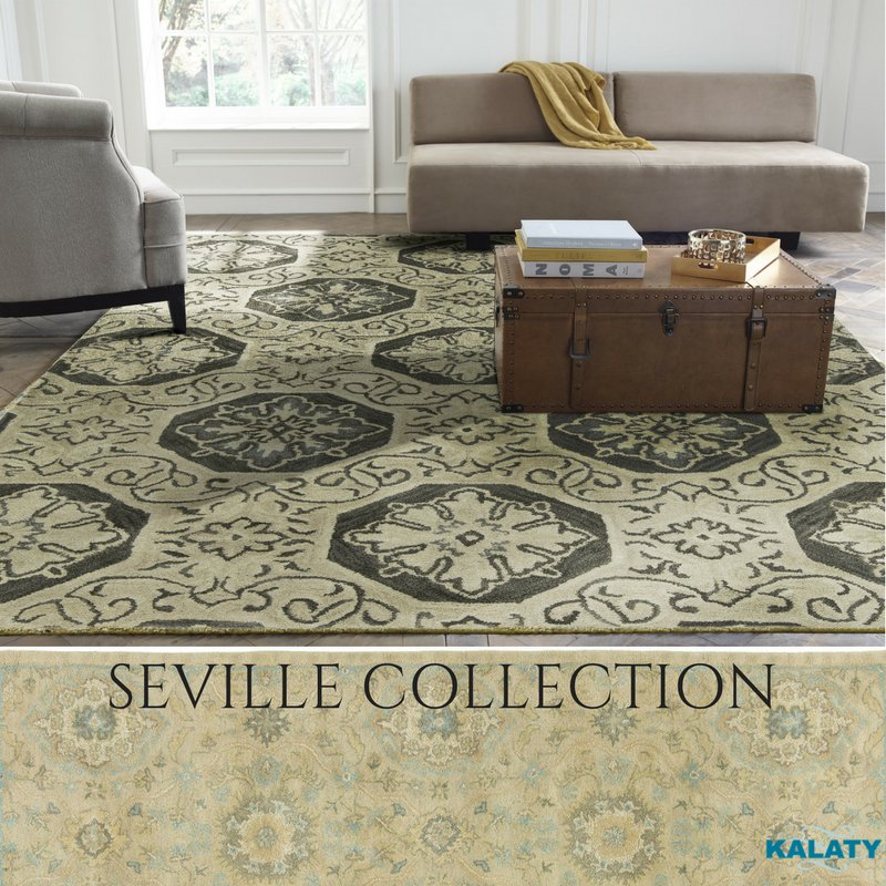 The rugs in our new Seville collection feature classic traditional inspirations, but these borderless Seville patterns fall into a more transitional style category. Click here for more Seville collection designs: kalaty.com/seville-cid181…