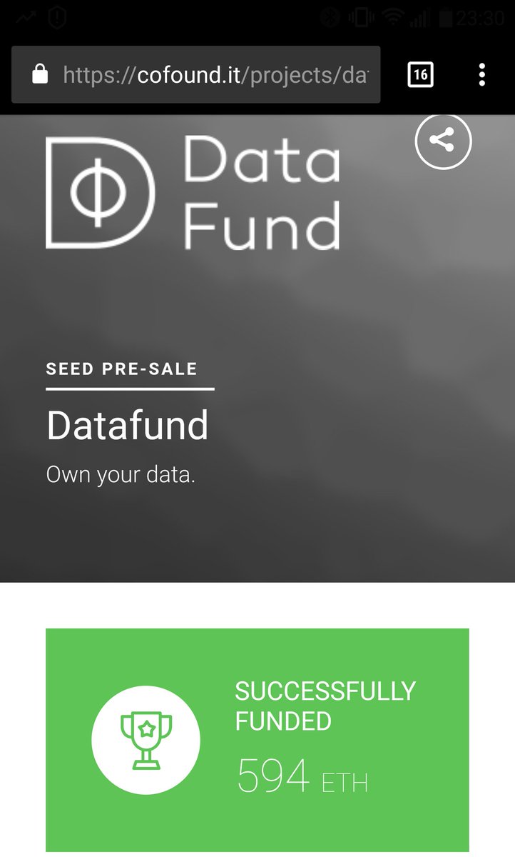 DataFundProject's tweet image. #Datafund @cofound_it hard cap reached! #cfiplayoffs #blockchain