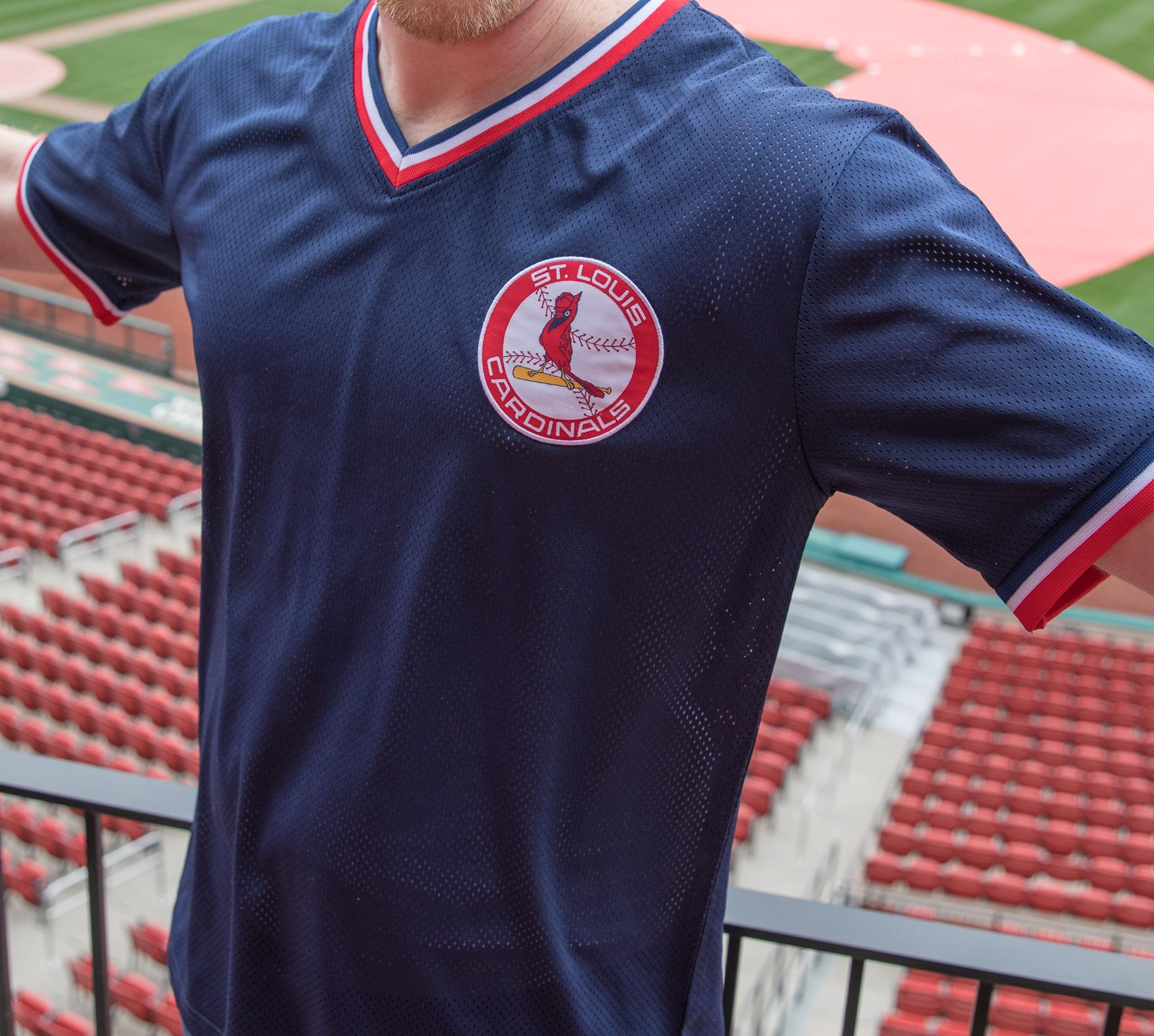 St. Louis Cardinals on X: Take a look at this Navy Mesh Pullover Jersey  we'll be giving away on April 20. It's also one of the four featured jersey  promo dates in