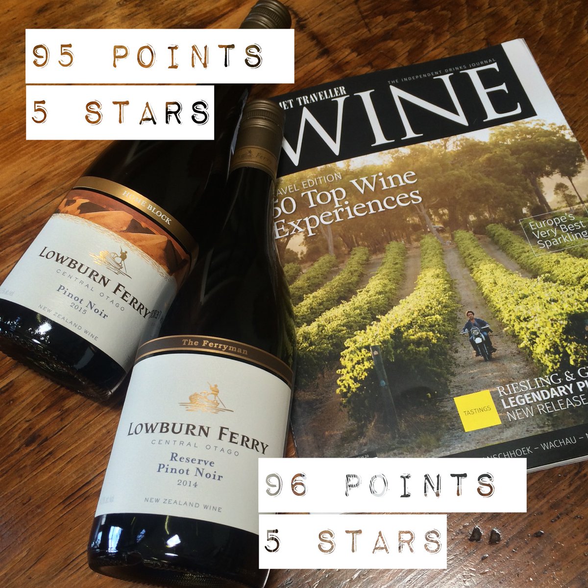 96 points and 95 points for <a href="/LowburnFerry/">Lowburn Ferry Wines</a> Pinot Noirs in this month's @gtWINEmag. Thanks Bob Campbell MW! <a href="/VinoNZ/">Bob Campbell MW</a>