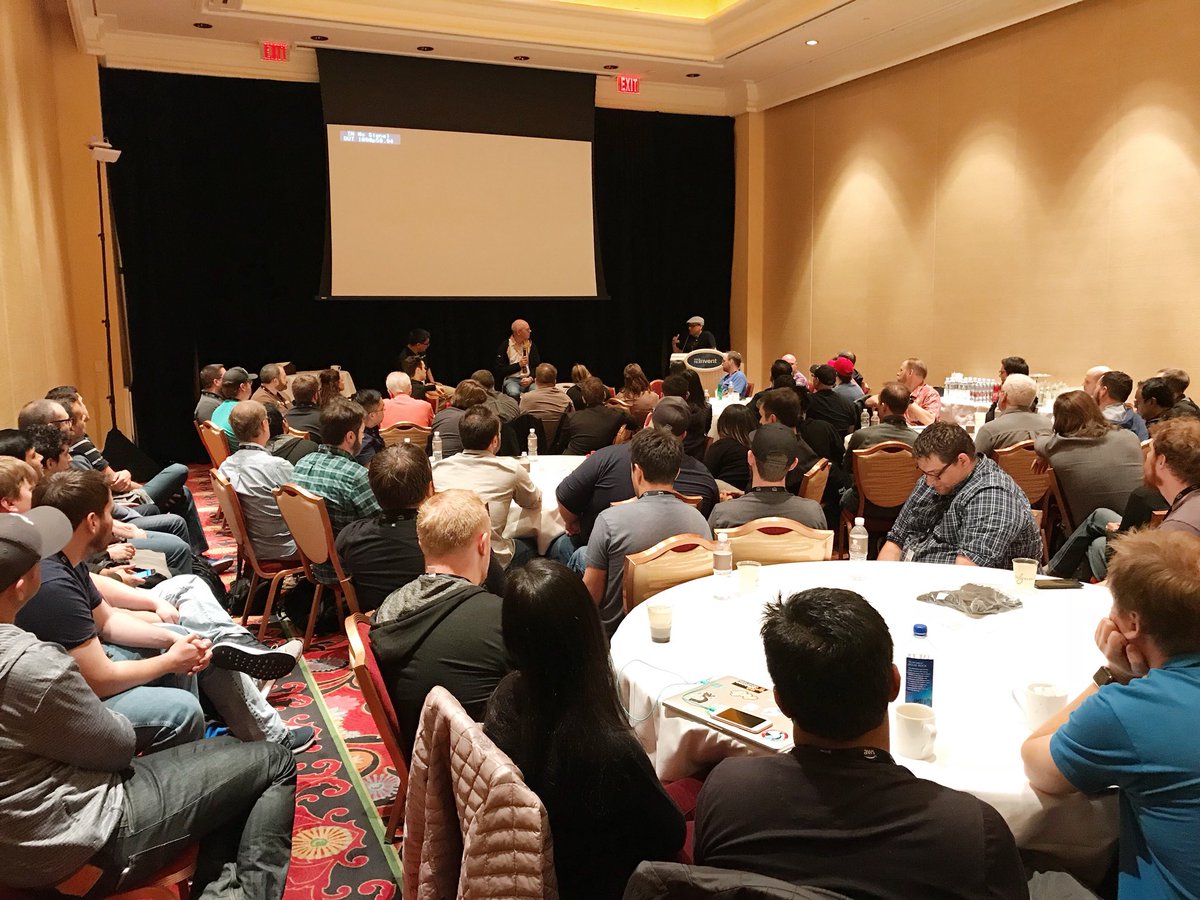 ExpediaGroupEng's tweet photo. #expedia team having a fireside chat with @adrianco at #reInvent about @awscloud and #architecture https://t.co/BVWkPiOSOu