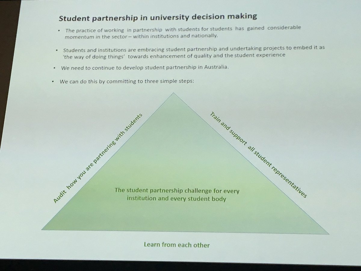 KiftSally's tweet photo. @altfellows Varnham #OLTPhoenix Fellowship Step-up for Quality Enhancement with student partnerships #Principles #TEQSA2017 @varnamo https://t.co/lSk6xKUaAo