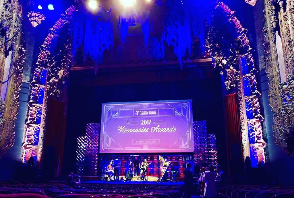 CL22Productions's tweet photo. Gearing up for the Southern California Leadership Network’s Visionaries Awards downtown at the Theatre at the Ace Hotel! #sclnvisionariesawards https://t.co/N6ahNyghNF