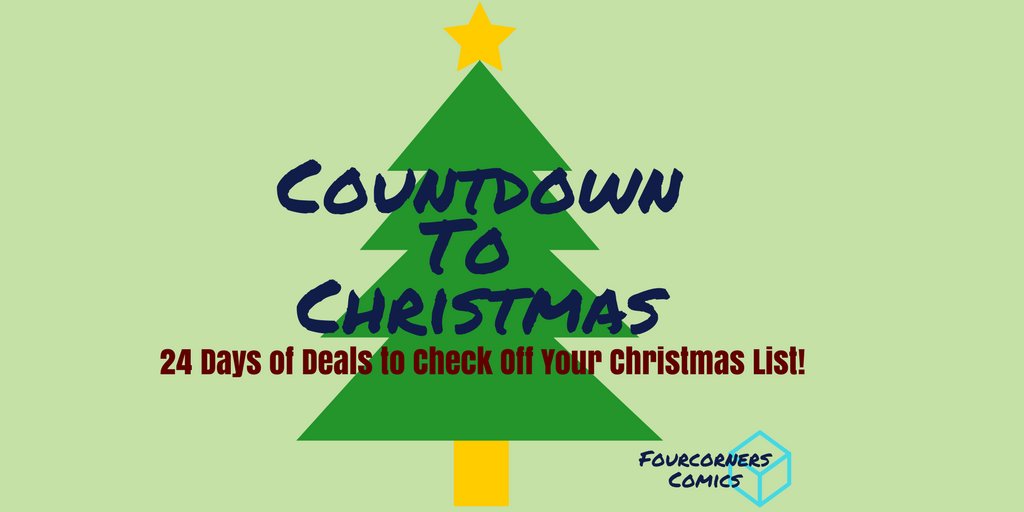 4CornersComics's tweet photo. The Countdown begins tomorrow...24 Days of Deals to help you totally win Christmas! Stay tuned to find out the daily deal each morning...then stop in @4CornersComics to snag the deal. #countdowntochristmas #24daysofdeals #gettysburgpa #bestcomicshopingettysburg https://t.co/GDU3fbYXgF