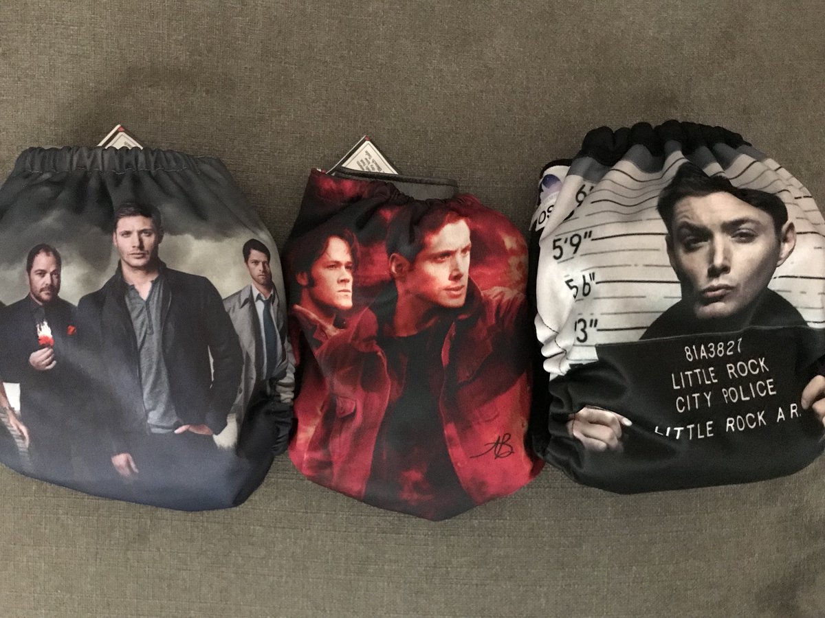 itssrkay's tweet photo. Packing to go to #sfcon #spnsf, and I can’t decide which diaper for the Jensen and @JensenAckles photo op. I mean, all of them will be otb at some point, but which for the picture?!? https://t.co/0lNEJgRDsk