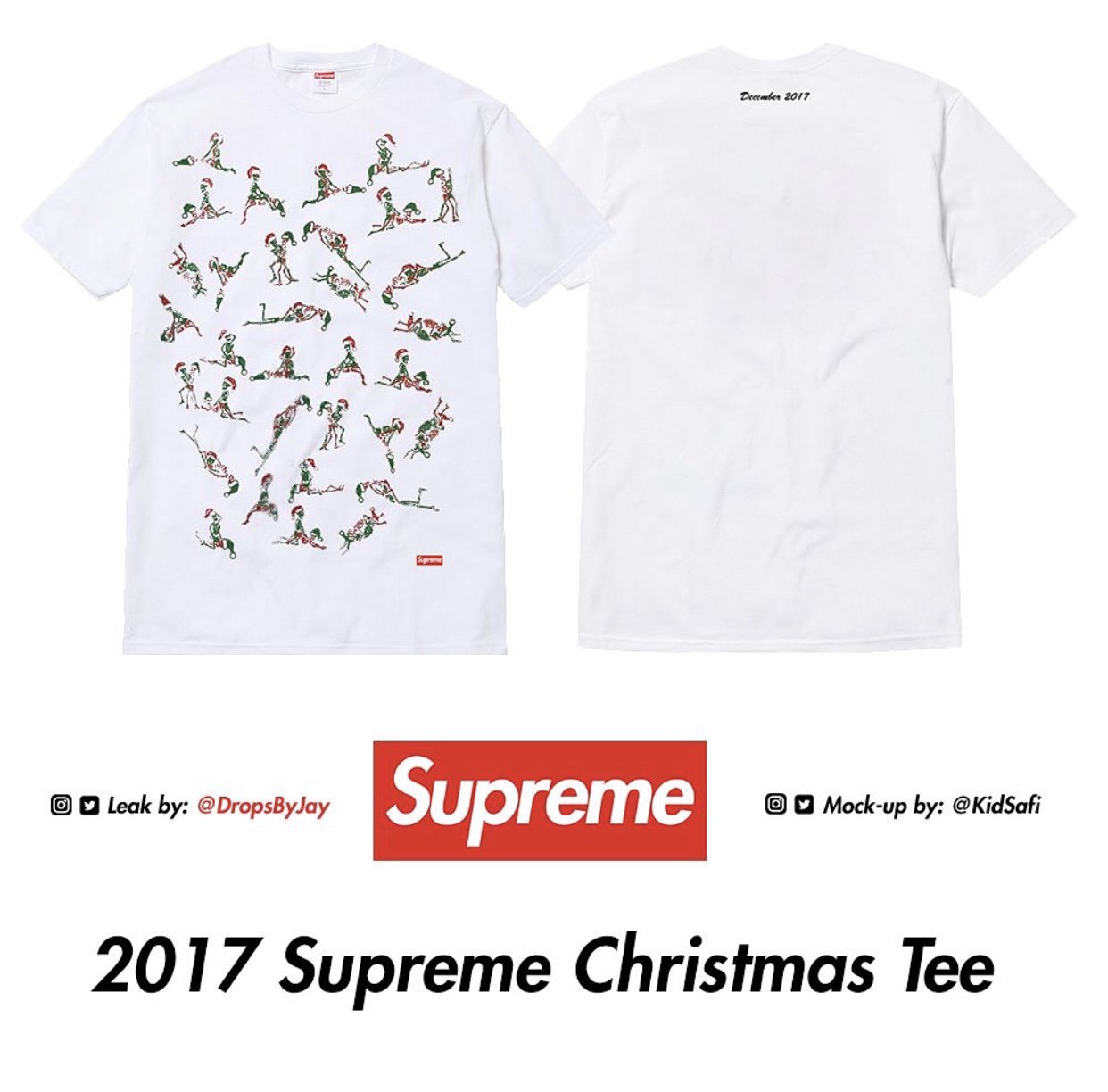 Supreme top santa tee