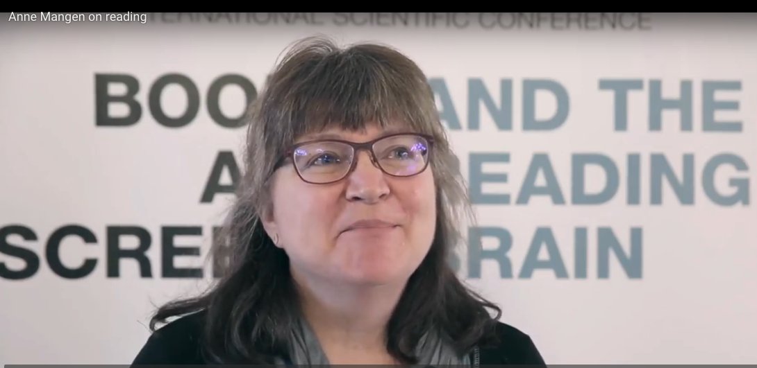 eReadCOST's tweet photo. "The digitization has revealed how complex reading is..." this is what the coordinator of the #ERead #COST action, Prof Anne Mangen explained in her really interesting description of what #reading is. Watch it here: https://t.co/ITxb8OcXw3 https://t.co/VcADvXXL05