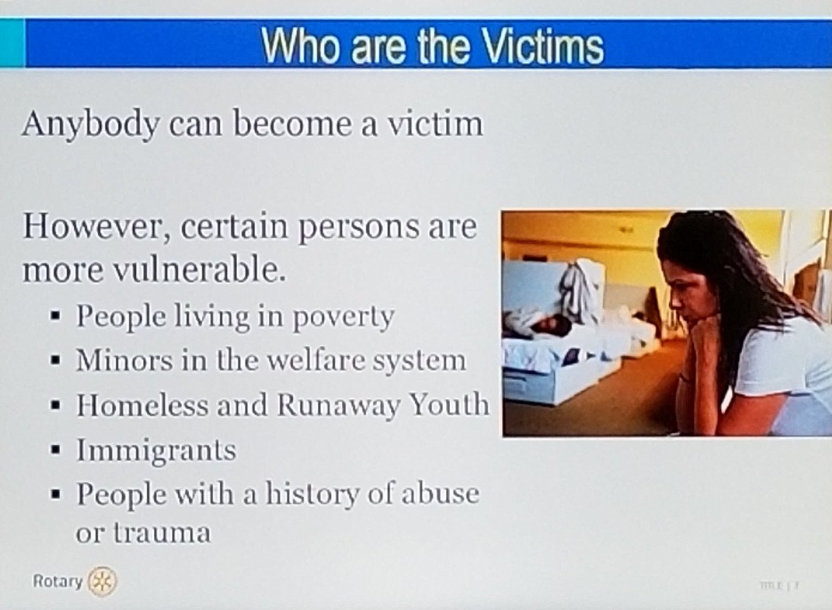 RosemountRotary's tweet image. Nathan Lehmeyer, who is involved in the Rotary District's efforts against modern day slavery through Sex/Human Trafficking, educated us on the unfortunate current crisis happening throughout the world and right here in our very own back yards.