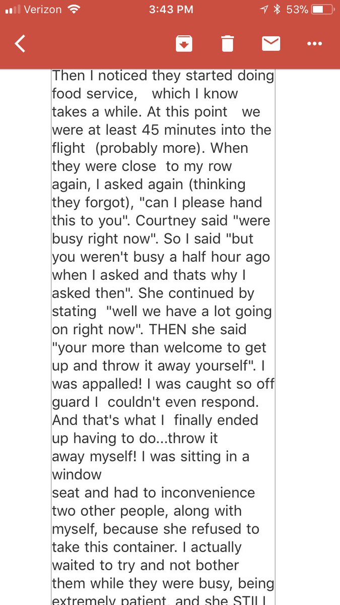 ArabianBites's tweet photo. (Msg 1/3) I am extremely dissapointed @VirginAmerica for their lack of care toward their customers. I sent in complaint about the WORST travel experience I have ever had (note i work in the airline industry too). Photo of my complaint attached with no response. https://t.co/gQ58JB4IQi