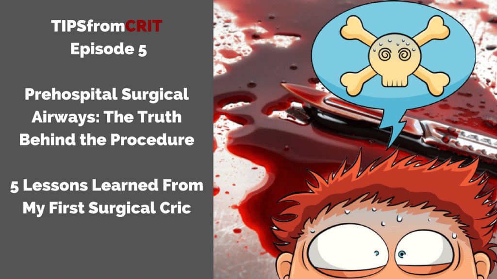 TipsfromCrit's tweet photo. TFC 005: 5 Lessons Learned From My First Surgical Airway https://t.co/jEhVbwge1d https://t.co/SgLUxzKMCV