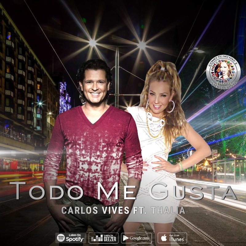 MihaelTF's tweet photo. 🔥💃🏻🕺🏻Ya compraste #TodoMeGusta de @carlosvives &amp; @thalia puedes hacerlo en iTunes o cualquier plataforma digital, es adictiva 🎧🎤🎼.... puedes escucharla en YouTube CarlosVivesVEVO, vamos por el #Millón de visitas del audio .. 💃🏻🕺🏻🔥 @SonyMusicCol @sonymusicmexico https://t.co/LNbCQv4x8X