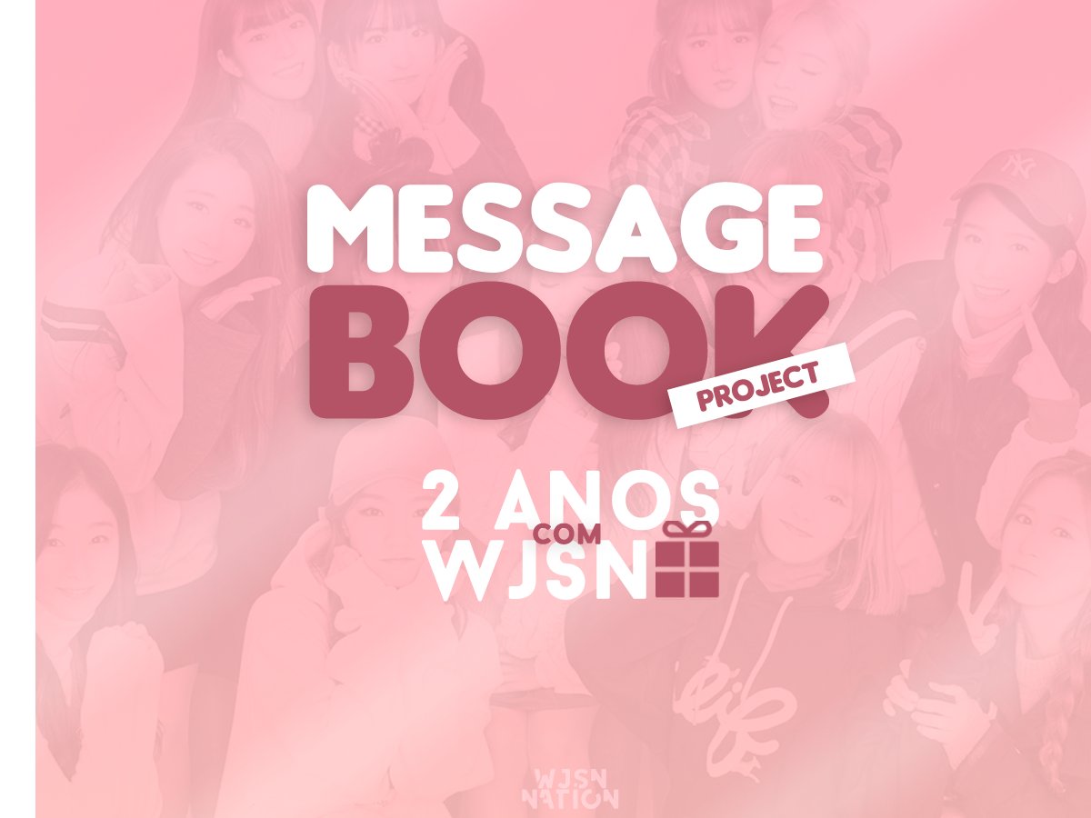 wjsnationbr's tweet photo. [CosmicBook] Em comemoração aos 2 anos de debut do WJSN, nós da WNBR organizamos um projeto de mensagens para agradecer às meninas por seus longos dias de esforços. Mande sua mensagem através dos links para formulário ou ajude doando ♡

Deslize o tweet para mais informações. https://t.co/BCtBTeRyPa