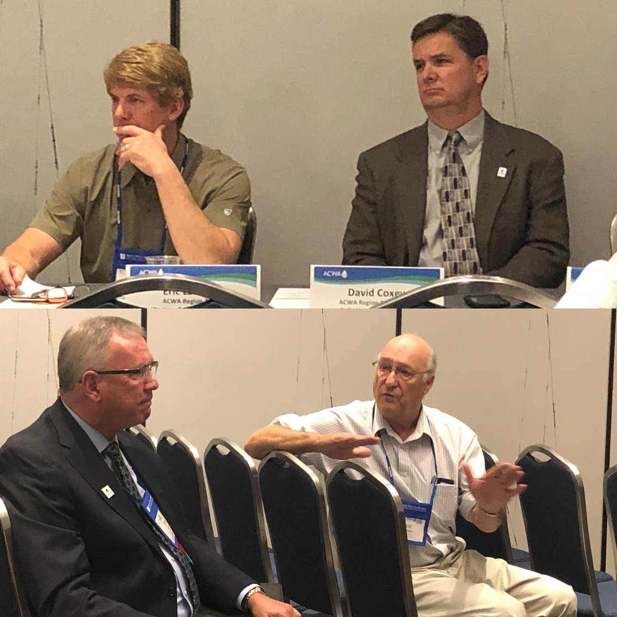 WCWDwebcam's tweet photo. Region 2 Meeting underway-Great conversation w/ Exec Dir Tim Q, Pres Tiegs & incoming Pres Hastey! Thank you & ACWA mbrs & Staff for an excellent #ACWAConf #CaWaterStrong https://t.co/VX9ng7v9tc