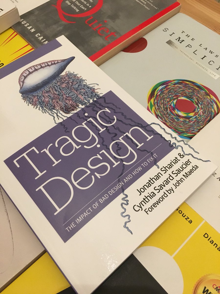 AlessioCuccu's tweet photo. got it! one more book for my bookshelf - #tragicdesign the next reading after #thelawsofsimplicity https://t.co/TN9qenYYeA