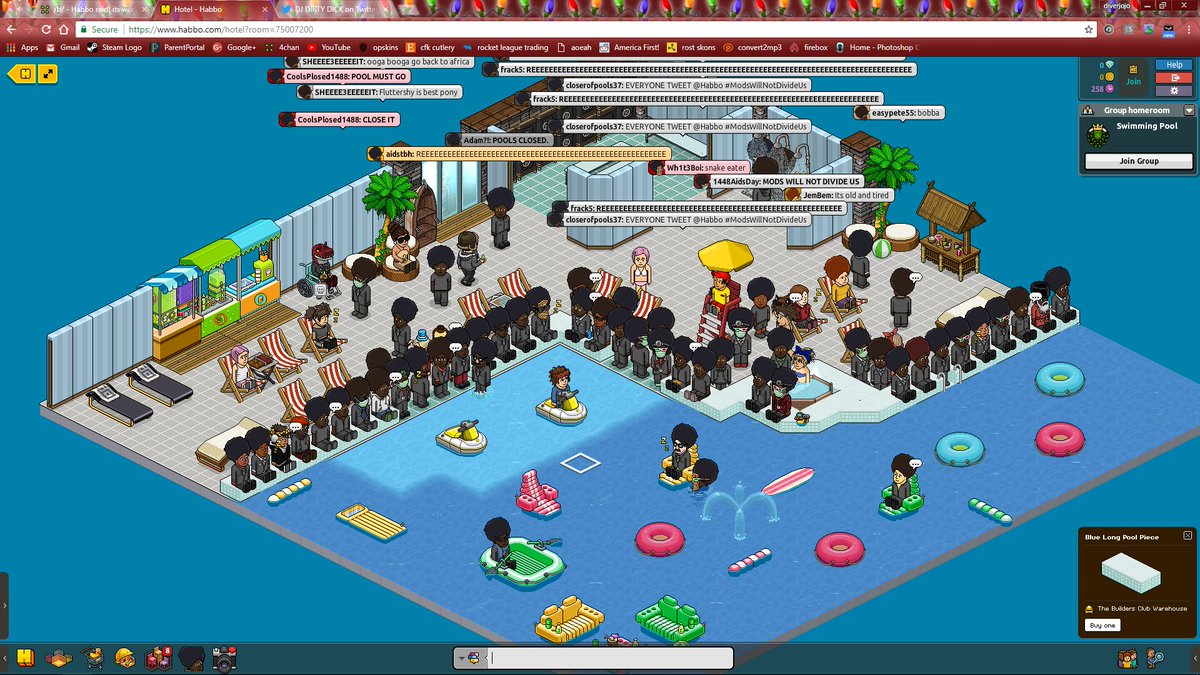 Tehcopkid's tweet photo. @Habbo #MODSWILLNOTDIVIDEUS
POOLS CLOSED GAYBOYS https://t.co/Guh22lql99