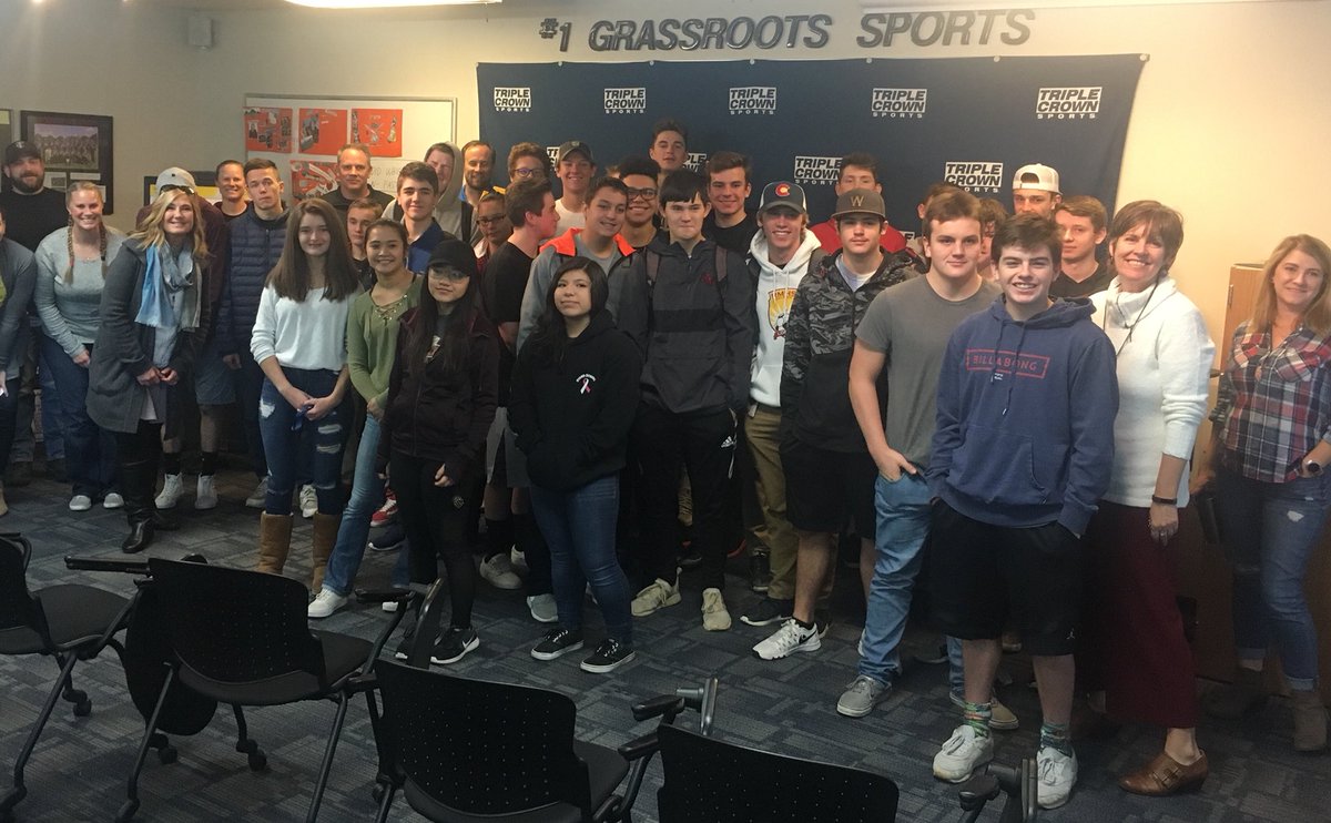 LyellLynne's tweet photo. Sports &amp; Ent Marketing class got to meet with Triple Crown Sports for tour &amp; panel presentation with Lobo alumni. Super cool day! @RMHSLOBOS https://t.co/X4d4H1Ops4