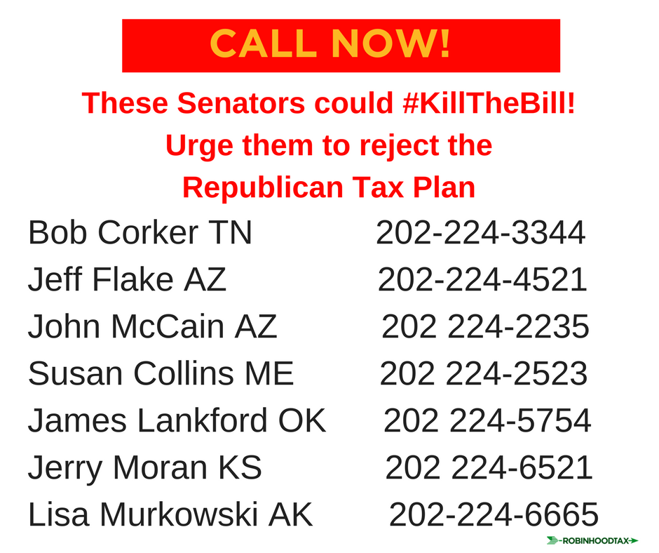 There is no time to waste, keep calling and keep the pressure on.
Target these Senators- Vote No on the #GOPTaxScam