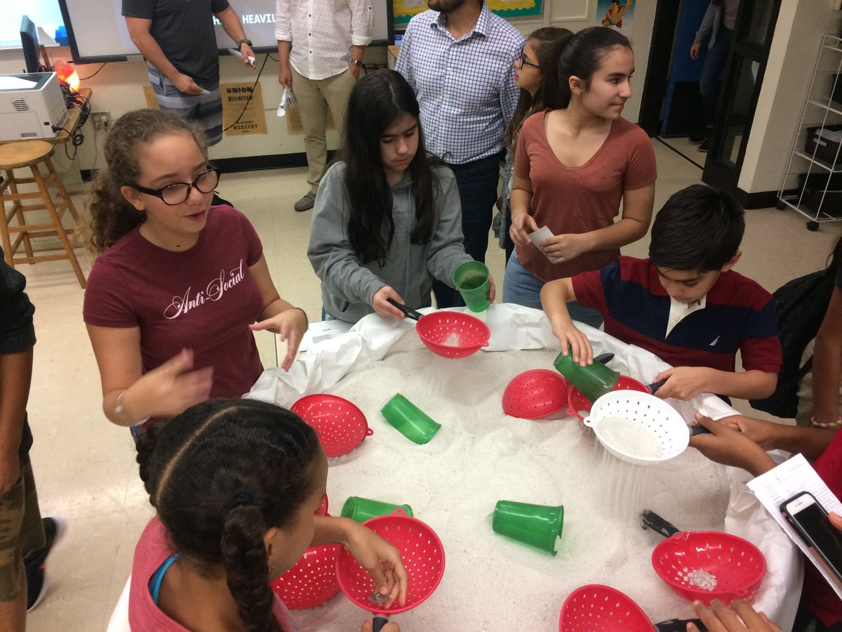 evmartimast's tweet photo. A mock archaeological dig presented by the social studies dept tonight at the @josemartimast #MagnetShowcase #mast1718 https://t.co/WsuQkSD5Dr