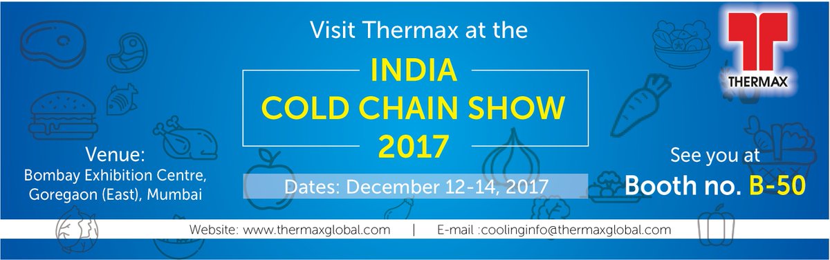 ThermaxCooling's tweet photo. Visit @ThermaxCooling  at the @ColdChainShow to witness our latest cooling innovations that can help optimize your processes, drive your business and  save cost #CoolingWithThermax https://t.co/ePBDpEXybZ