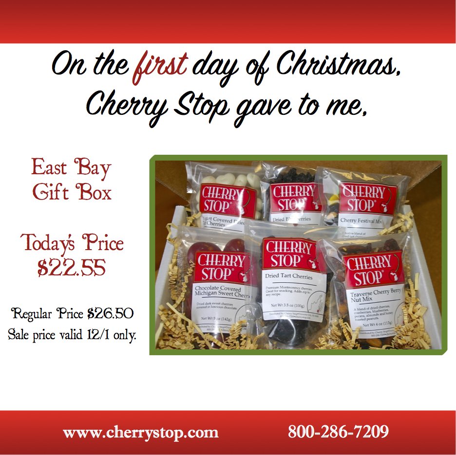 cherrystop's tweet image. On the 1st Day of #Christmas, share the East Bay Gift Box. A great gift for clients or coworkers. ow.ly/yWMP30gUqaa