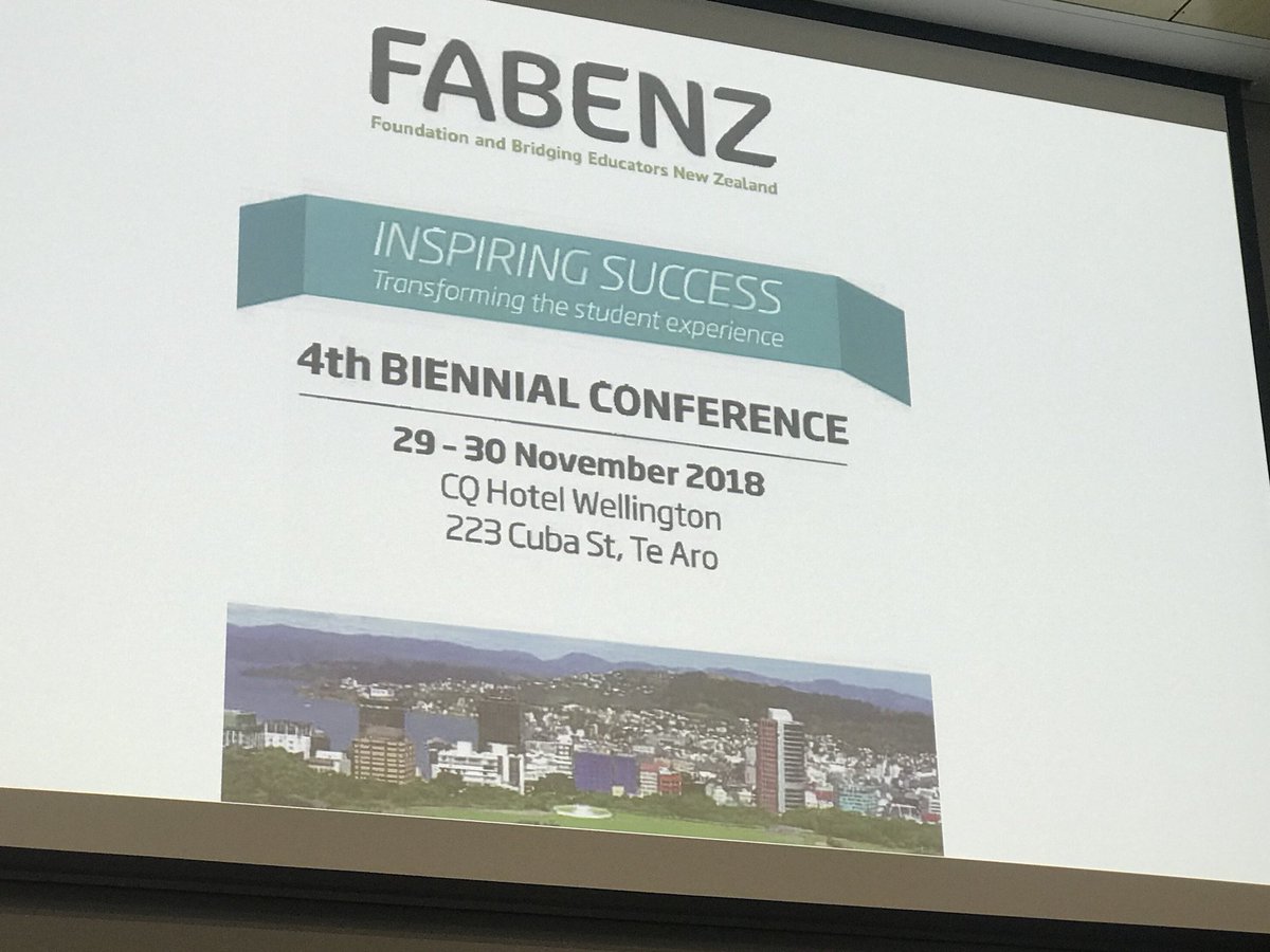 Foundation &amp; Bridging Educators New Zealand conference announced for Wellington NZ. 29-30 Nov 2018. See you there enablers #naeea17
