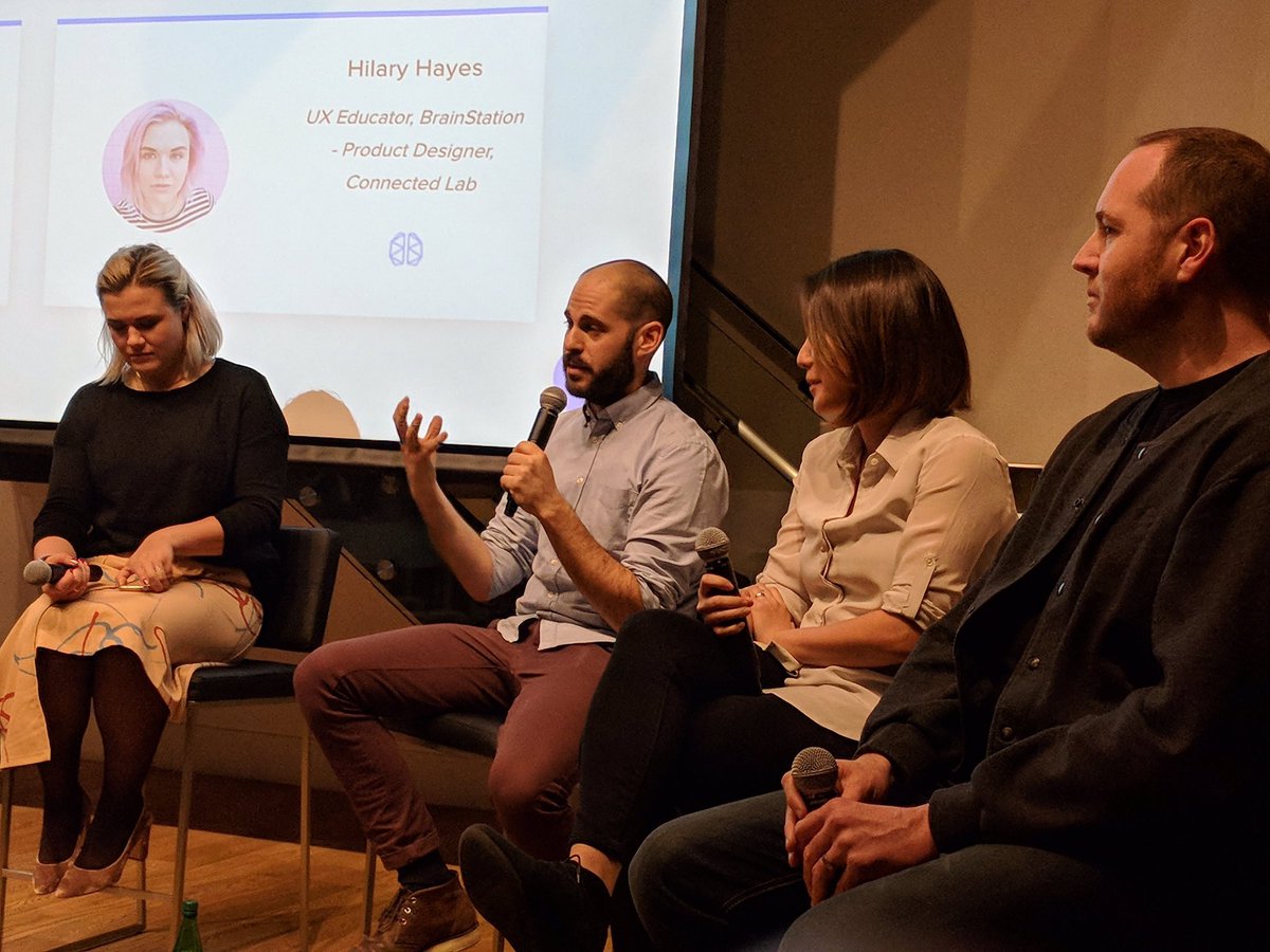 getplanswell's tweet image. Our Director of Brand + Product Marketing, Eddy, is talking all things design right now at @BrainStationTO&apos;s #DesignToronto Panel alongside design leaders from @Shopify and @Wealthsimple!