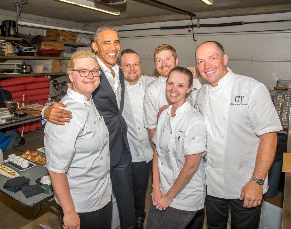 Some one in the picture is not a chef.