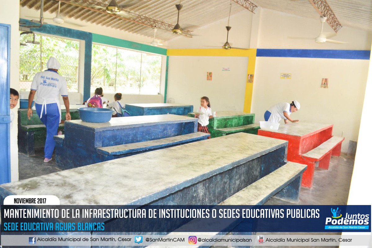 SanMartinCAM's tweet photo. Mantenimiento de la Infraestructura de Instituciones o Sedes Educativas Publicas del Municipio de San Martin, Cesar. https://t.co/CAfrCX9DfN