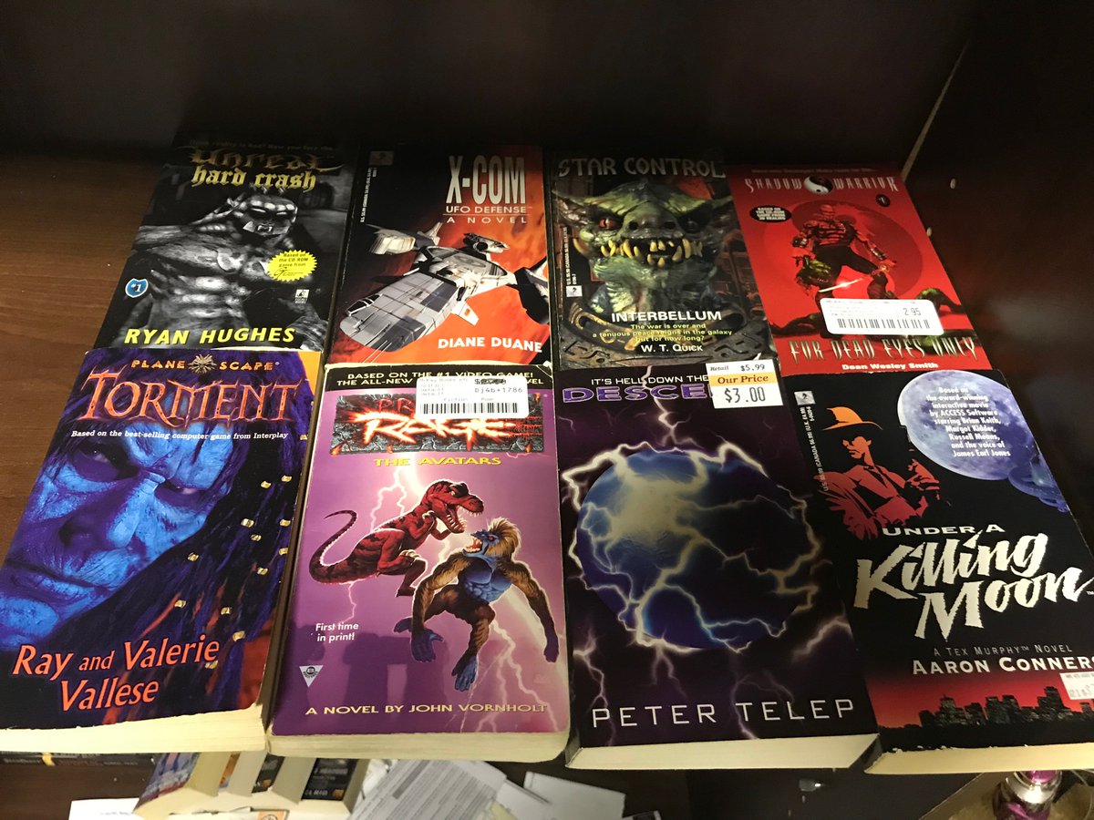 LongwoodGeek's tweet photo. Here are some of my more unusual Video Game Novels that I own. :D I've read most of them, and some are by some rather awesome authors like @dduane &amp; @petertelep  @lazygamereviews @PushinUpRoses @MetalJesusRocks https://t.co/jzrHSzWon2